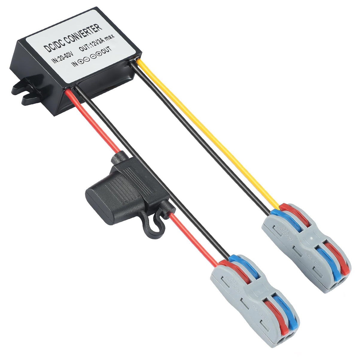 Mzhou Dc 24V/36V/48V To 12V Step Down Converter,17 60V Buck To 12V 3A 36W Voltage Converter Module, 20V 22V 32V To 12V Step Down