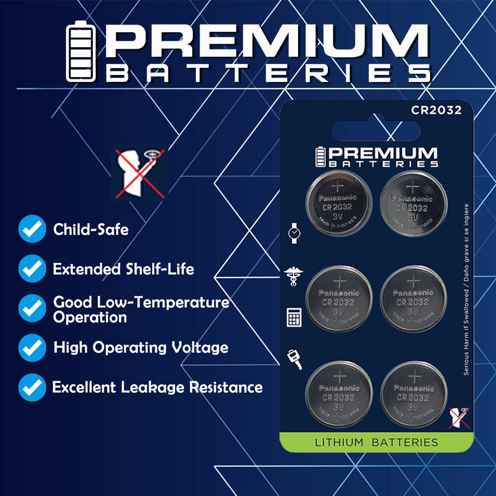 Premium Cr1632 Battery 3V Lithium Coin Cell   Japanese Engineered High Capacity Batteries (6 Pack)