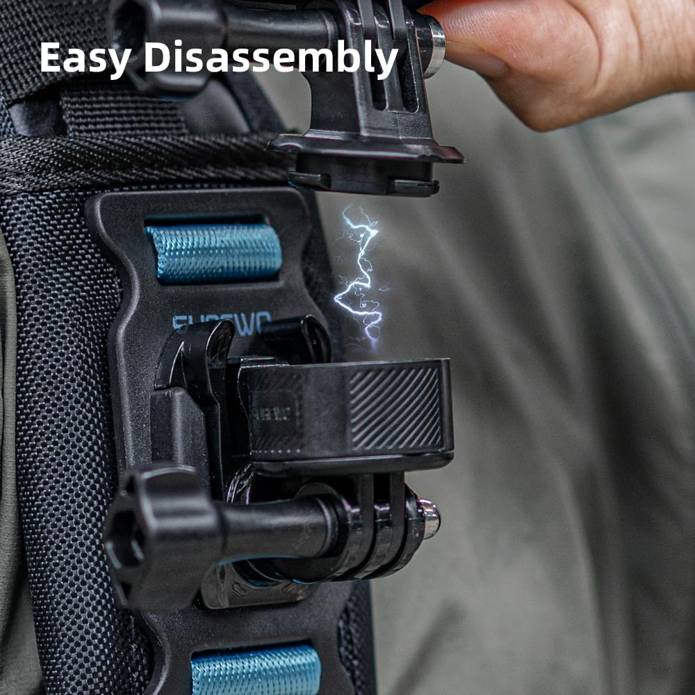 Skezn Magnetic Backpack Shoulder Strap Mount, 360 Rotatable Quick Release Backpack Mount, Bag Belt Shoulder Strap Clip Holder Co