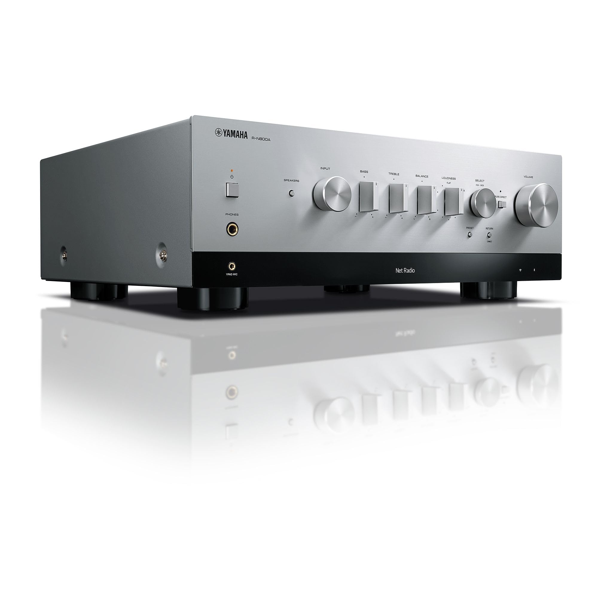 Yamaha RN800A Network Receiver with Phono and Builtin DAC, Silver