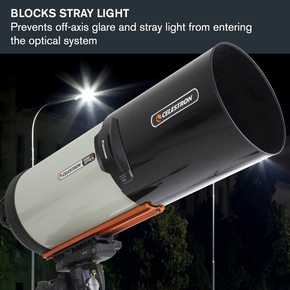 Celestron - Dew Shield With Cover Cap - Aluminum Dew Prevention - Fits 14    Schmidt Cassegrain, Edgehd, And Rasa Telescope