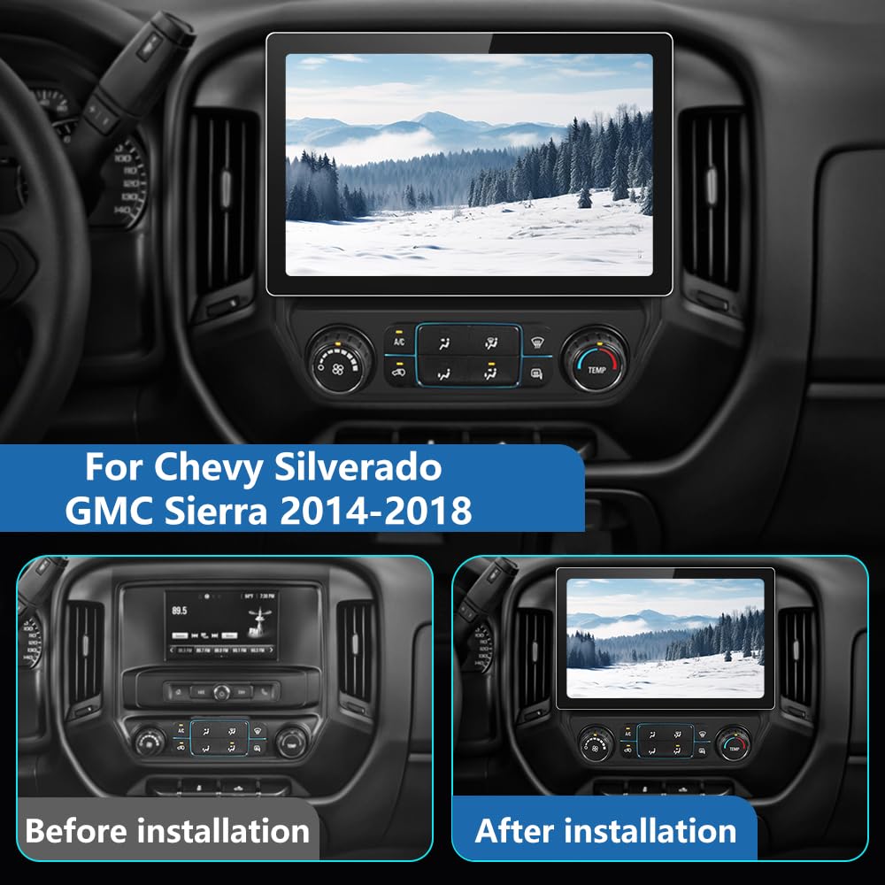 8 Core 13.1 Inch Touch Screen Car Radio Stereo For Chevy Silverado Gmc Sierra 2014-2018 Android 12 Wireless Carplay Android Auto