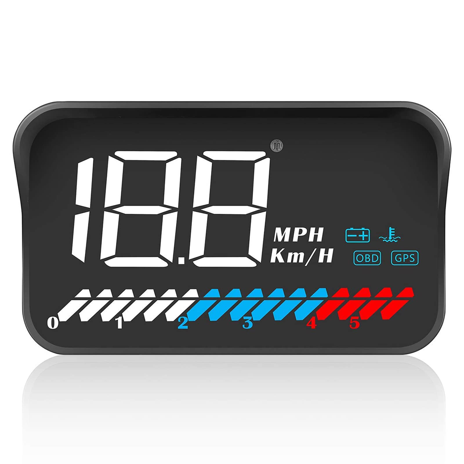 Acecar Head Up Display Car Universal Dual System 3.5 Inches Hud, Speedometer Obd2 Gps Interface, Speed, Engine Rpm, Overspeed Wa
