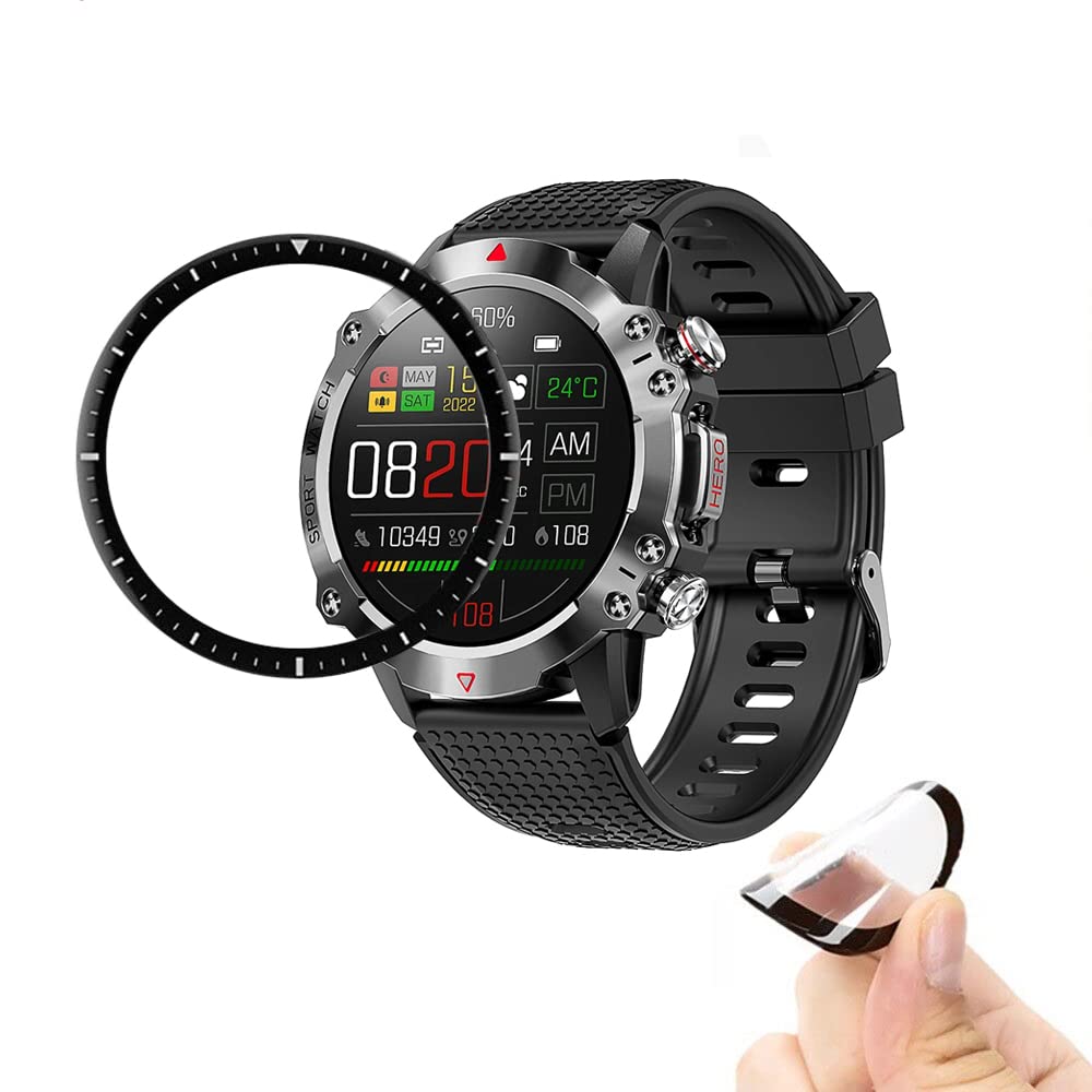 Soliocial 3Pack 3D Curved Screen Protector For Amazfit Falcon Smart Watch Protective Film [Full Coverage] [Hd Clear] [Anti-Scrat