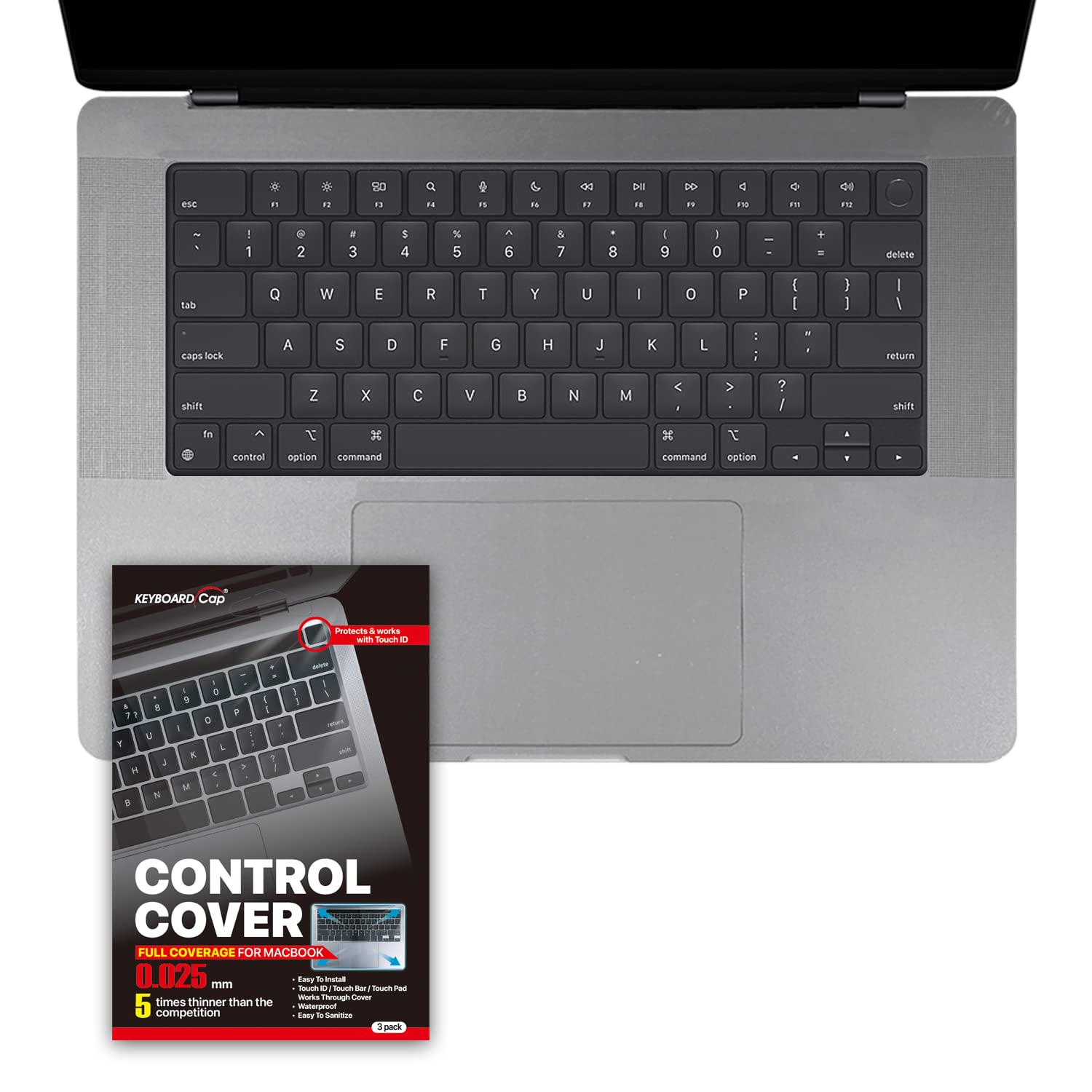 Green Onions Supply Keyboard Cap For Apple Macbook Pro 16'' 2021 2023   5X Thinner, Ultra Thin, Waterproof, Dust Proof, Easy Cle