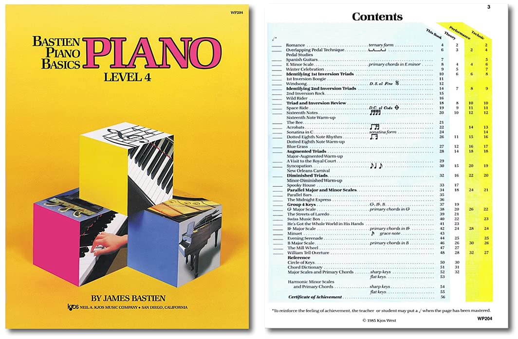 Bastien Piano Basics Level 4 Learning Set By Bastien   Lesson, Theory, Performance, Technique & Artistry Books & Juliet Music Pi