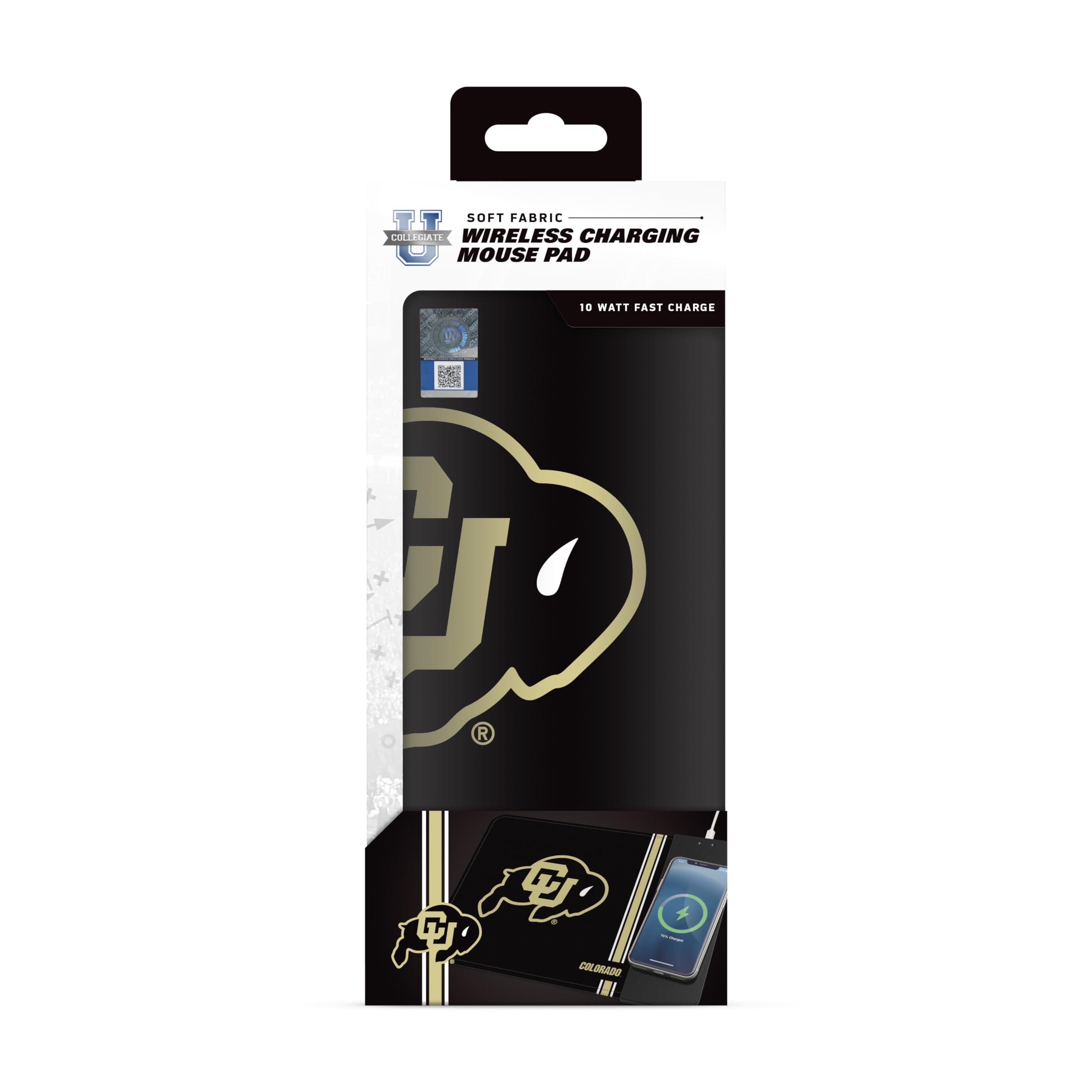 Soar Ncaa Wireless Charging Mouse Pad, Colorado Buffaloes