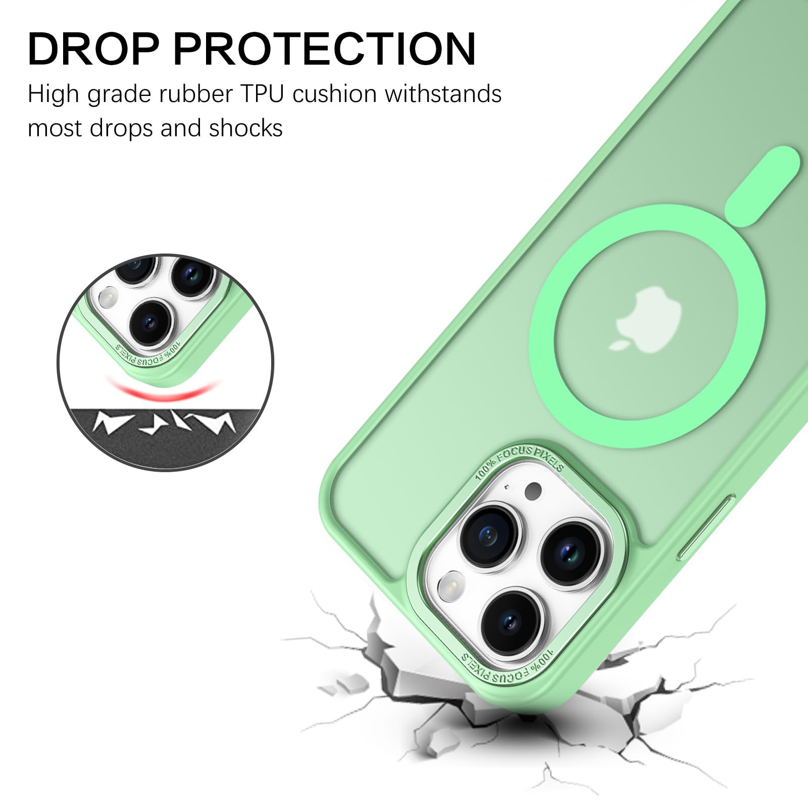 Bentoben For Iphone 15 Pro Max Case,Iphone 15 Pro Max Magnetic Phone Case [Compatible With Magsafe] Translucent Matte Slim Shock