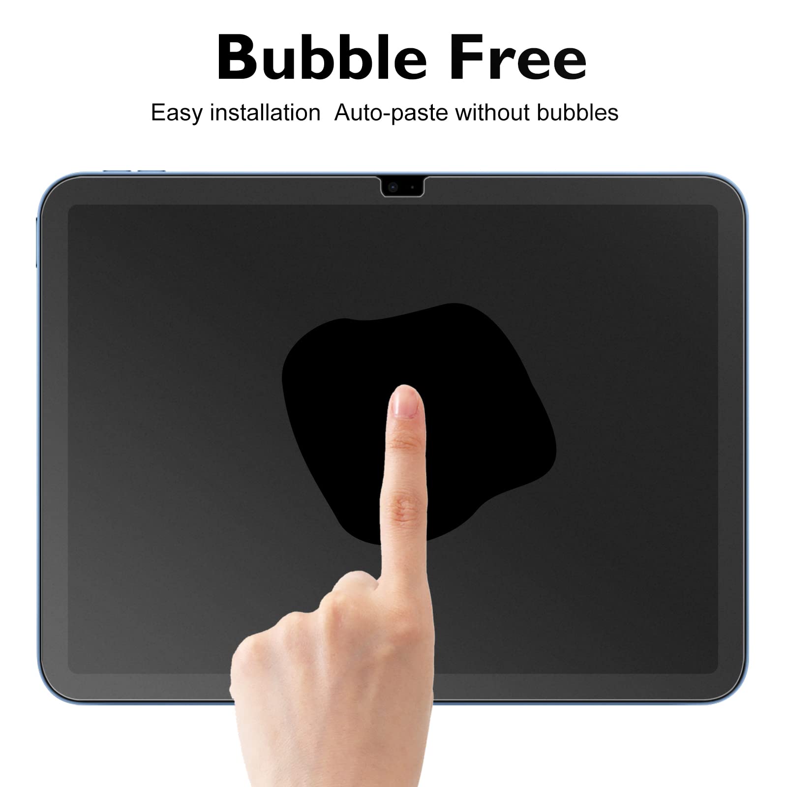 Esanik 2 Pack Like Paper Glass Screen Protector For Ipad 10.9 10Th Generation (2022, 10.9 Inch) 9H Tempered Glass Film With Alig