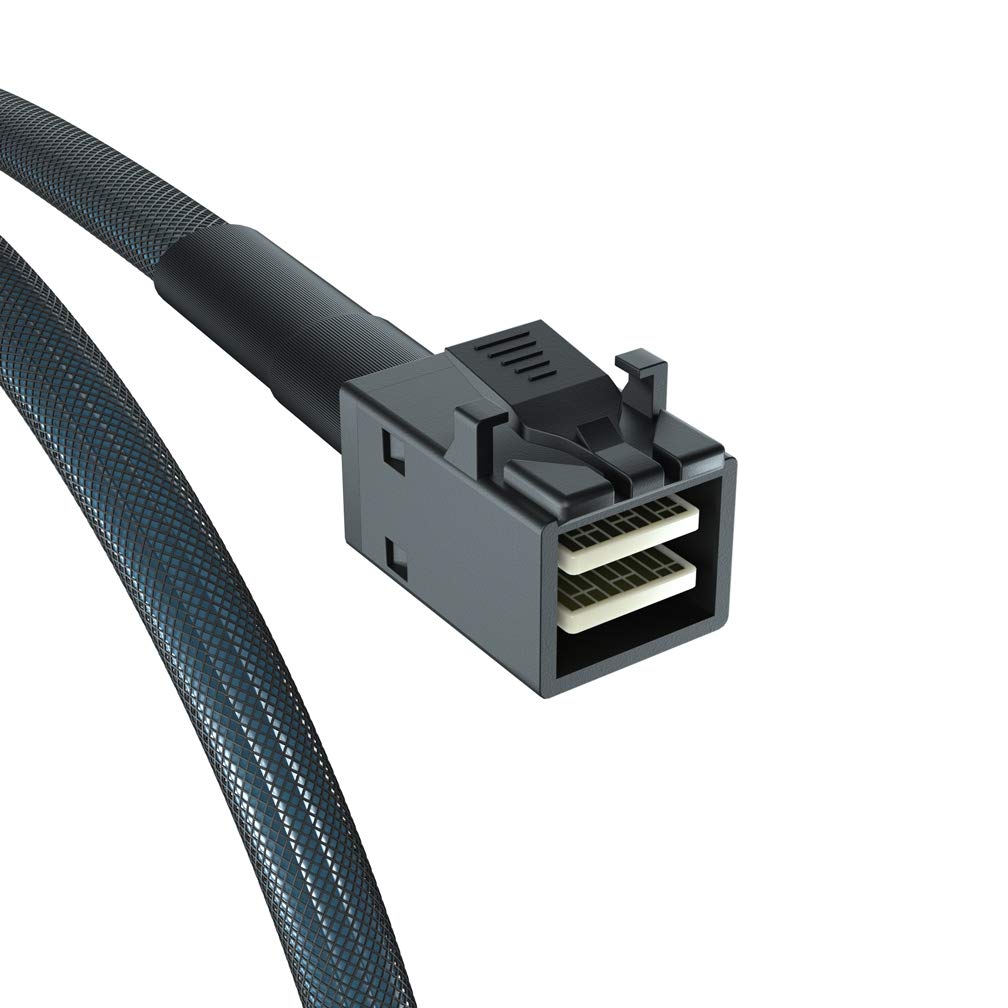 H!Fiber.Com 12G Internal Mini Sas Hd Sff-8643 To Sff-8643 Cable, 1M, 36 Pin, 12Gbps, 100-Ohm, With Sideband, Flexible, Support R