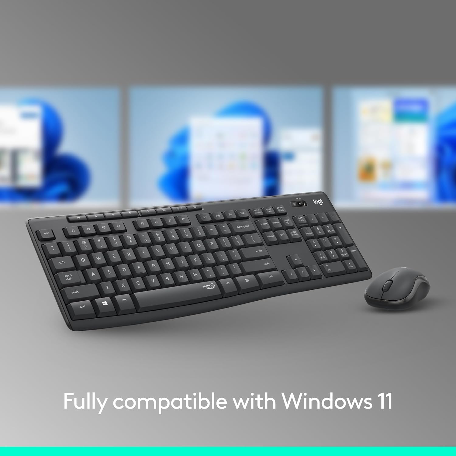 Logitech Mk295 Wireless Mouse & Keyboard Combo With Silenttouch Technology, Full Numpad, Advanced Optical Tracking, Lag-Free Wir