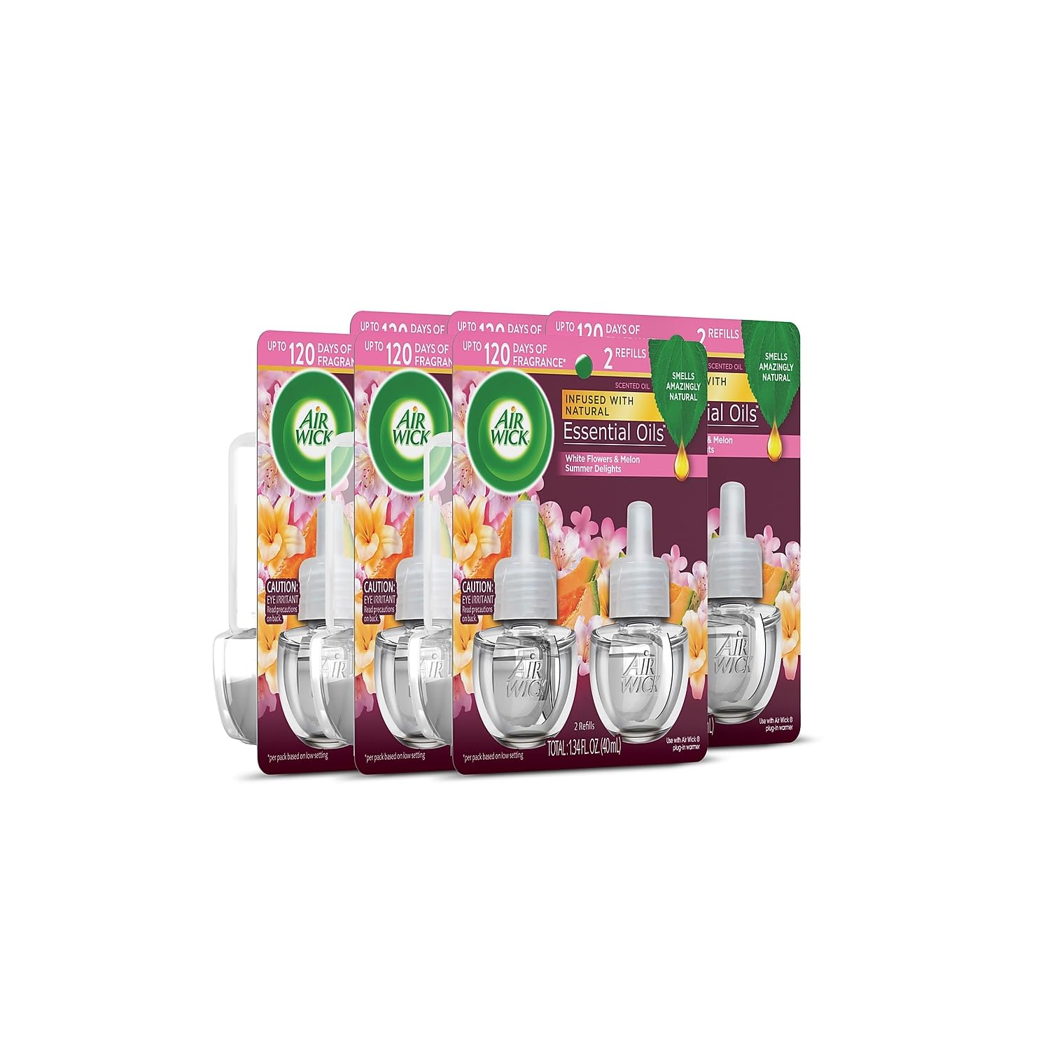 Air Wick Plug In Scented Oil Refill, 2 Ct, Summer Delights, Air Freshener, Essential Oils