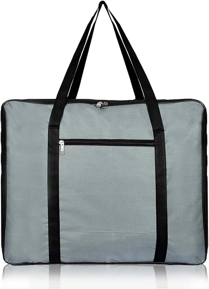 Star House Premium black grey Heavy Padded Waterproof Fabric Wardrobe Bag with Carry Handle & Adjustable Back Strap Support