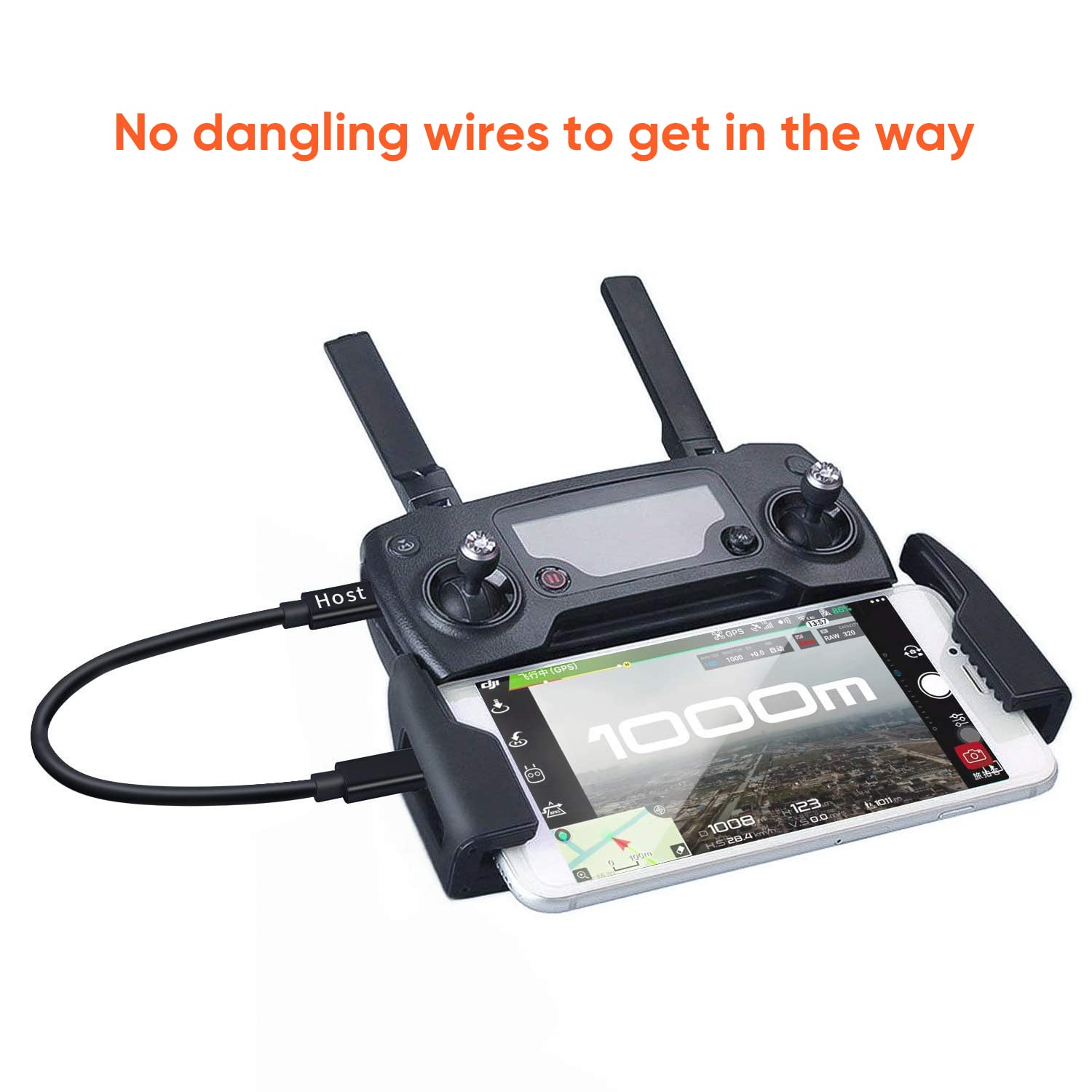 Cablecreation Short Micro Usb To Micro Usb Otg Cable 8Inch, Micro Usb Male To Micro Usb Male Cable Works For Dji Spark Mavic, Ps