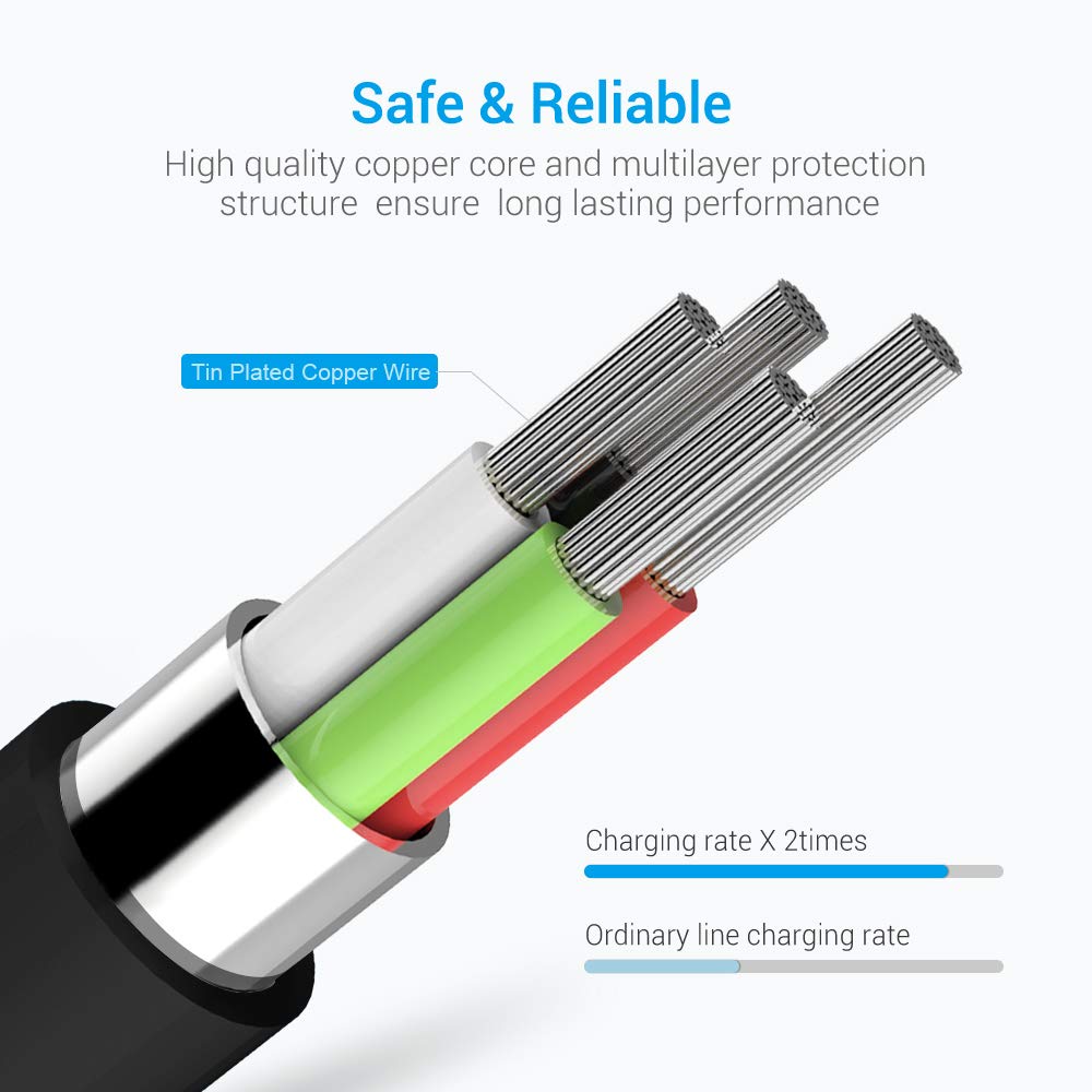 Lightning Cable Certified   Nikolable Iphone Charger 3Pack 6Ft Lighting To Usb A Charging Cord Compatible With Iphone 14 13 12 1