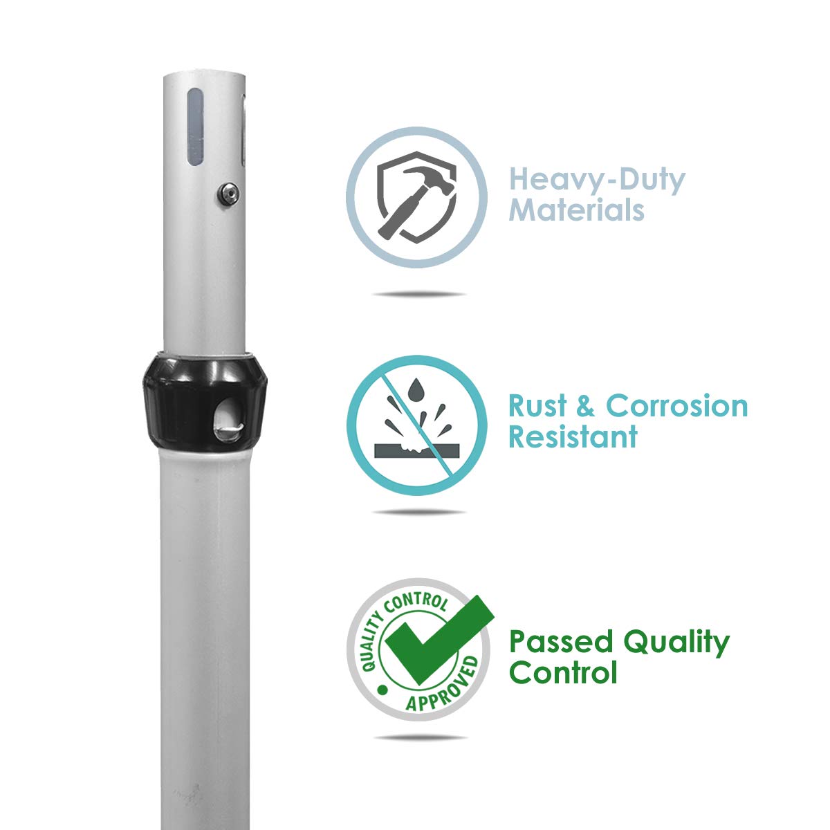 Urquid Linen, (5 8 Ft Tall Adjustable Upright Pipe And Drape Hardware For Event Decoration, Backdrops, Photobooths, Tradeshow