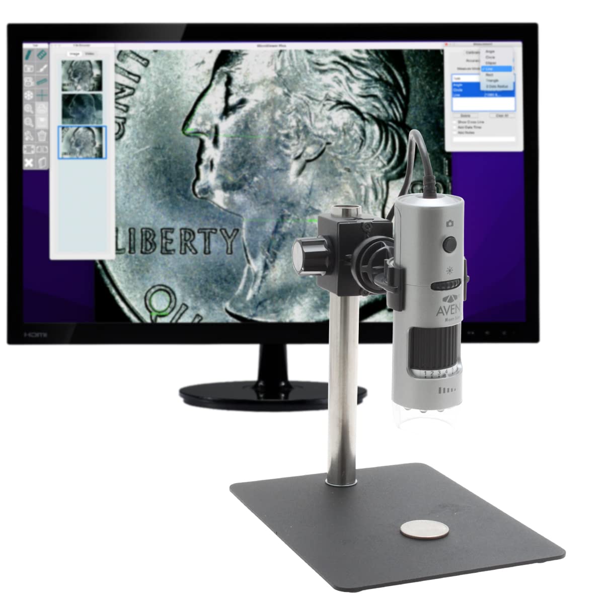 Aven Mighty Scope v2 USB Digital Microscope 10x - 200x Magnification