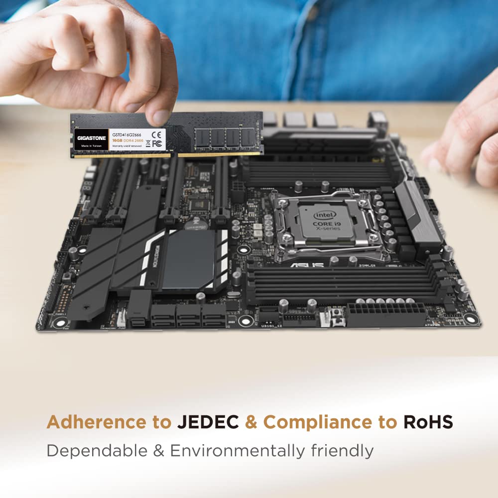 ?Ddr4 Ram? Gigastone 16Gb Ddr4 2666Mhz (2400Mhz Or 2133Mhz) Pc4 21300 (Pc4 19200/17000) Cl19 1.2V Udimm 288 Pin Unbuffered Non E