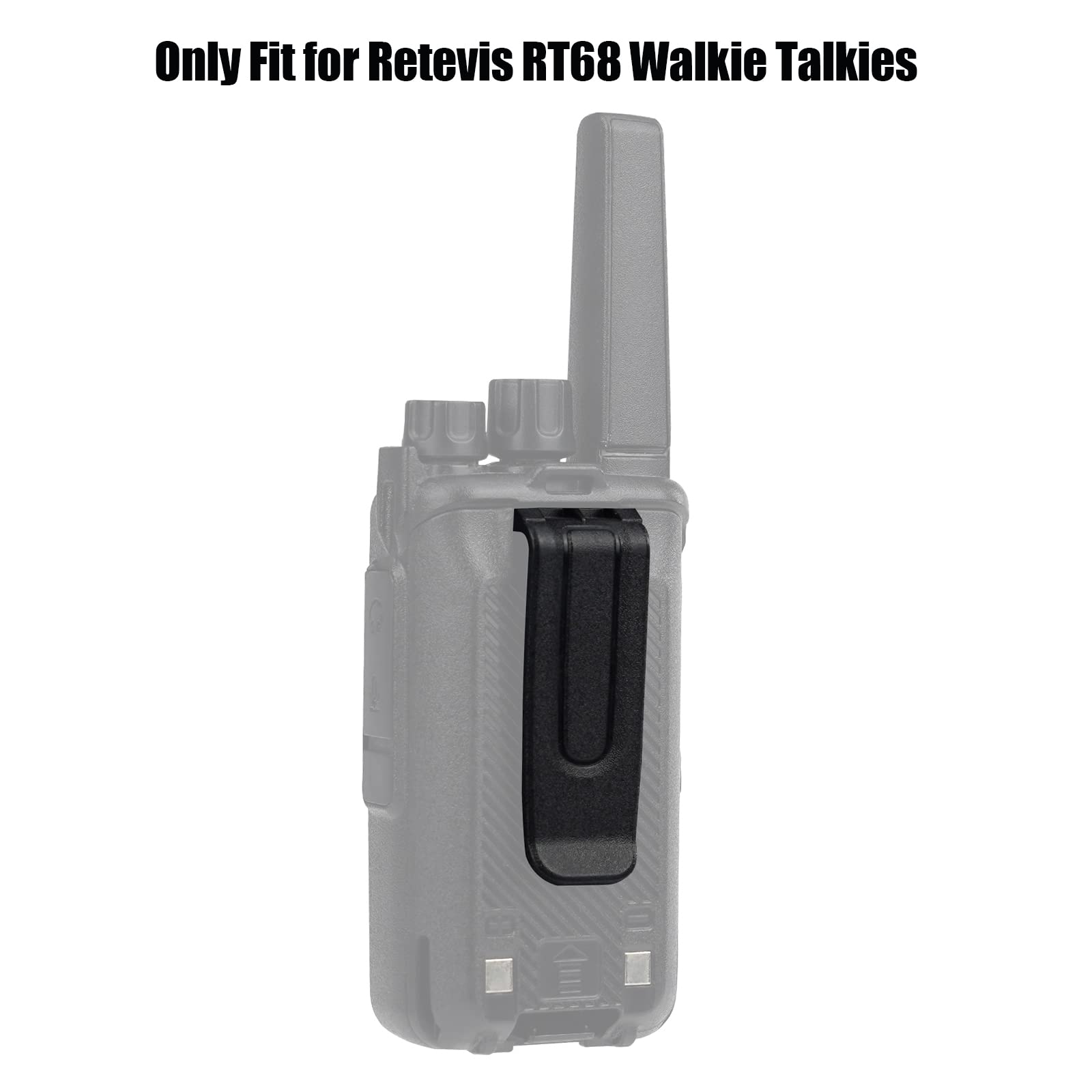 Retevis RT68 Walkie Talkie Belt Clips - Black Belt Clip for Retevis RT68 2 Way Radios (4 Pack)