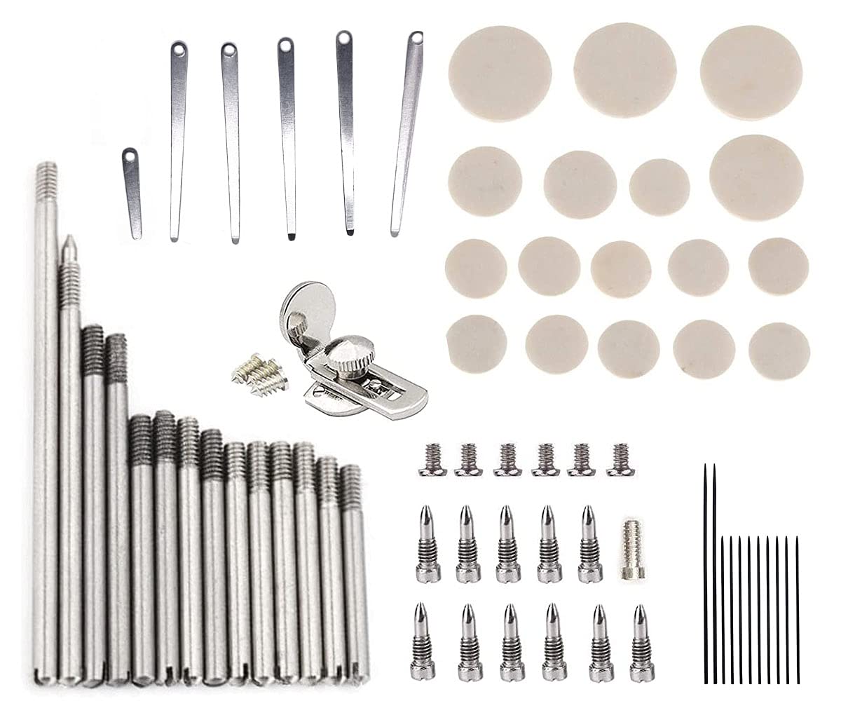 Jiayouy Clarinet Repair Parts Clarinet Pads Springs Rollers Screws Finger Rest Clarinet Instrument Accessories Replacement Kits