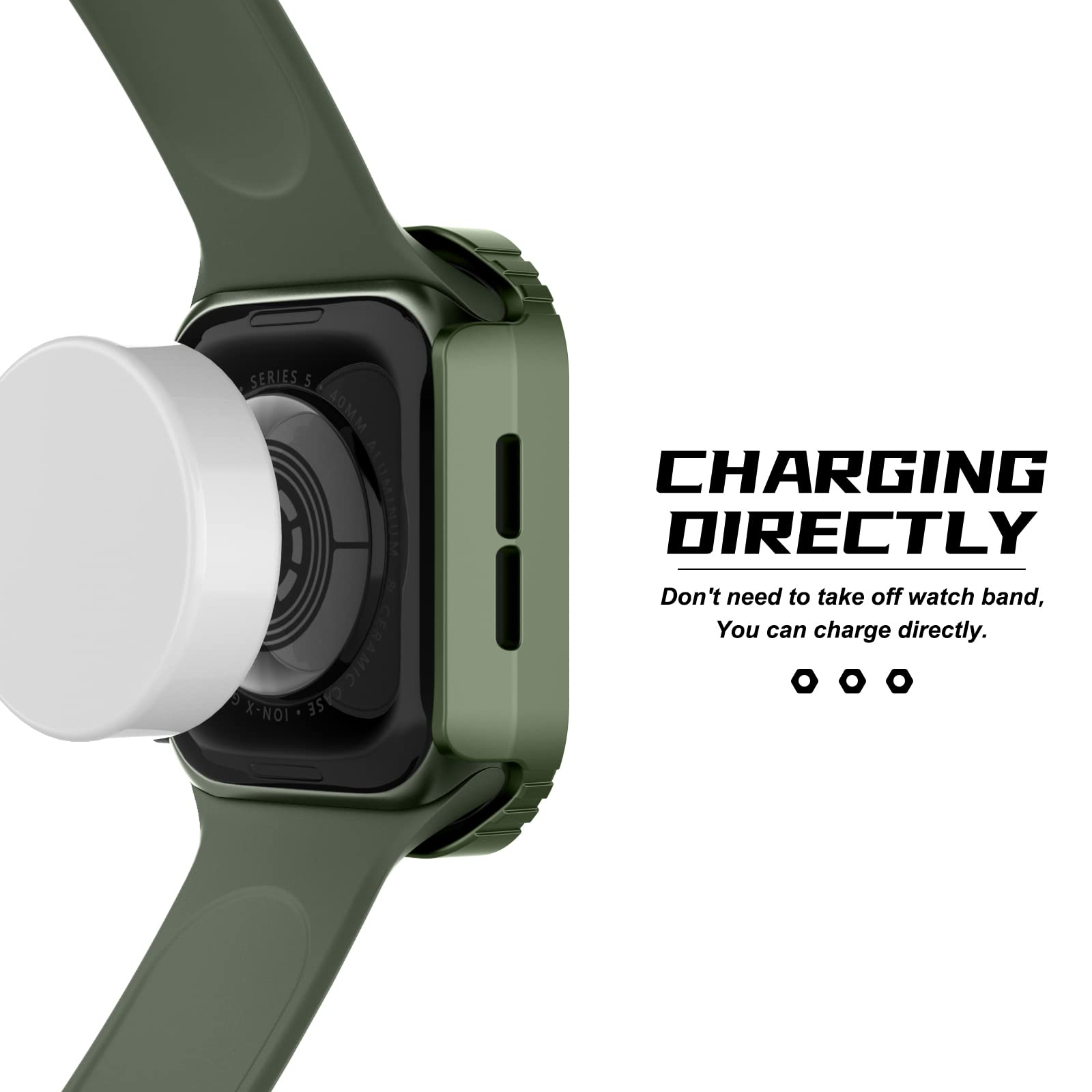 Recoppa For Rugged Apple Watch Case 42Mm Series 3/2/1 With Screen Protector, Durable Military Grade Quattro Pro Series Drop Proo