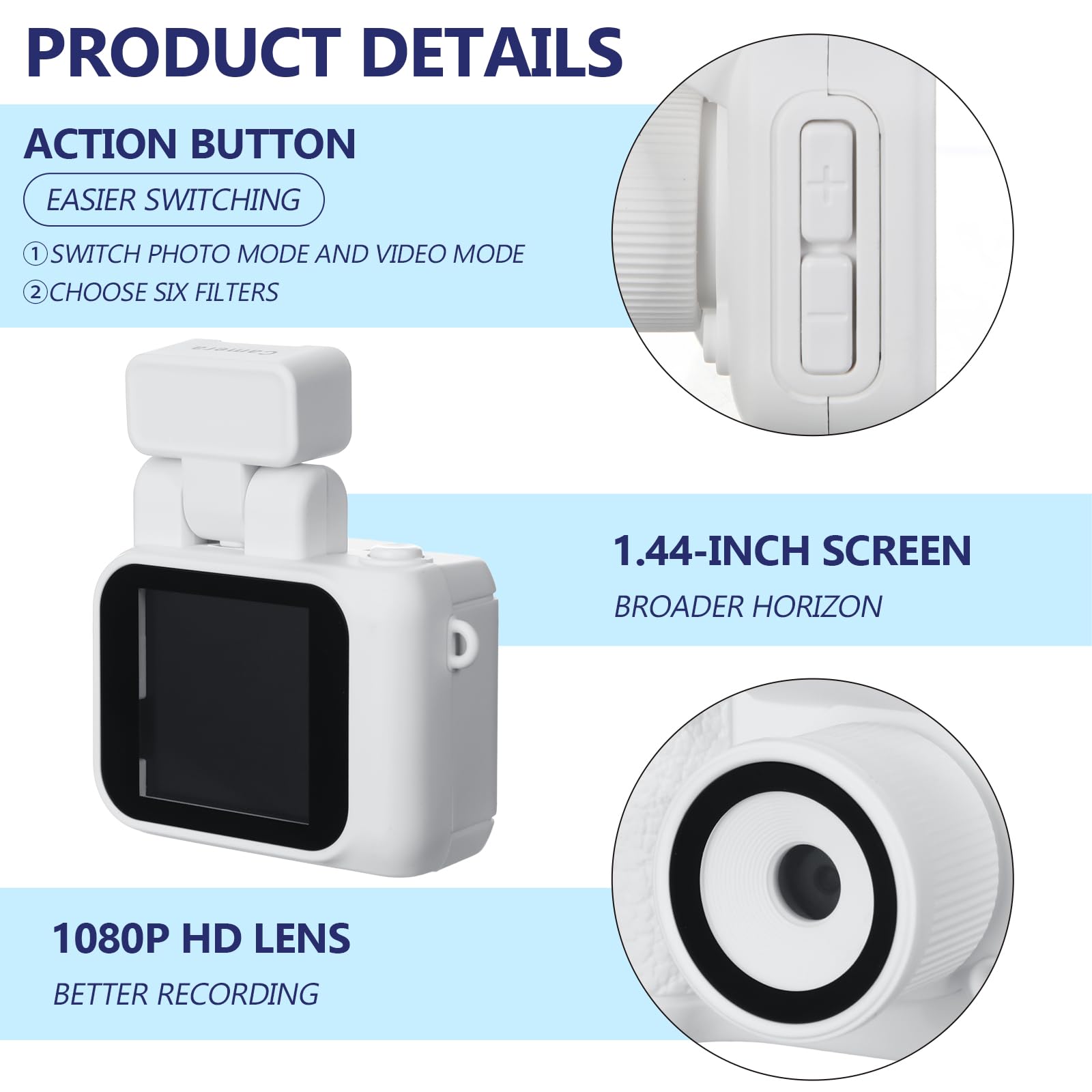 Relaxweex Mini Digital Camera Keychain With Flash Light 1080P Tiny Camera Mini Retro Micro Dv/Camcorder With 600 Mins Battery Li