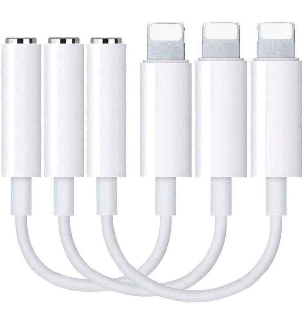 Veetone 3 Pack Lightning to 3.5 mm Headphone Jack Adapter, Apple MFi Certified iPhone Audio Dongle Cable Earphones Headphones Converter Compatible with iPhone 12/12 Pro/11/11 Pro/X/XR/XS/XS Max/8/7