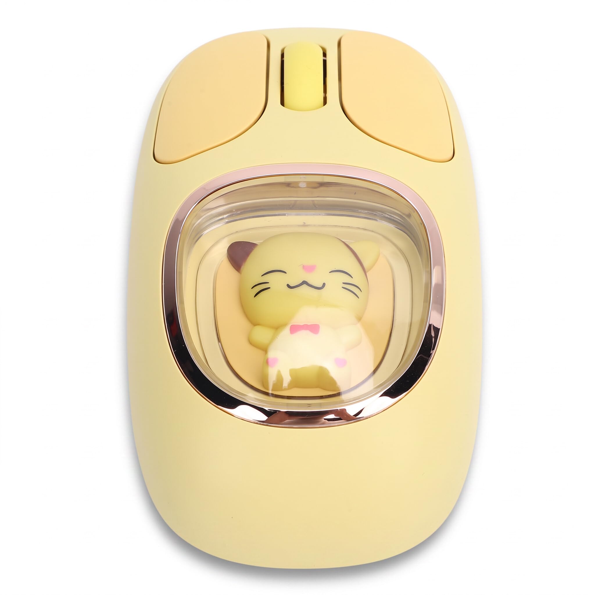 GOWENIC Wireless Mouse, Rechargeable Silent RGB Wireless Mouse with USB Receiver and Doll Style, for PC Laptop Tablet Gaming Wor