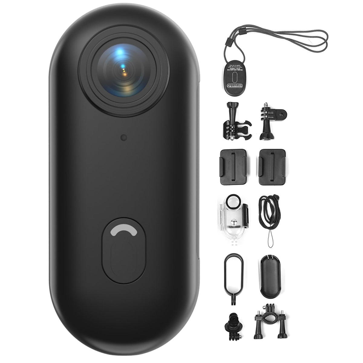 4K Thumb Actionsports Camera Pocket Wearable Body Cam Helmet Mount Anywhere,Multi Function Accessory Mini Body Camera Pocket Wit