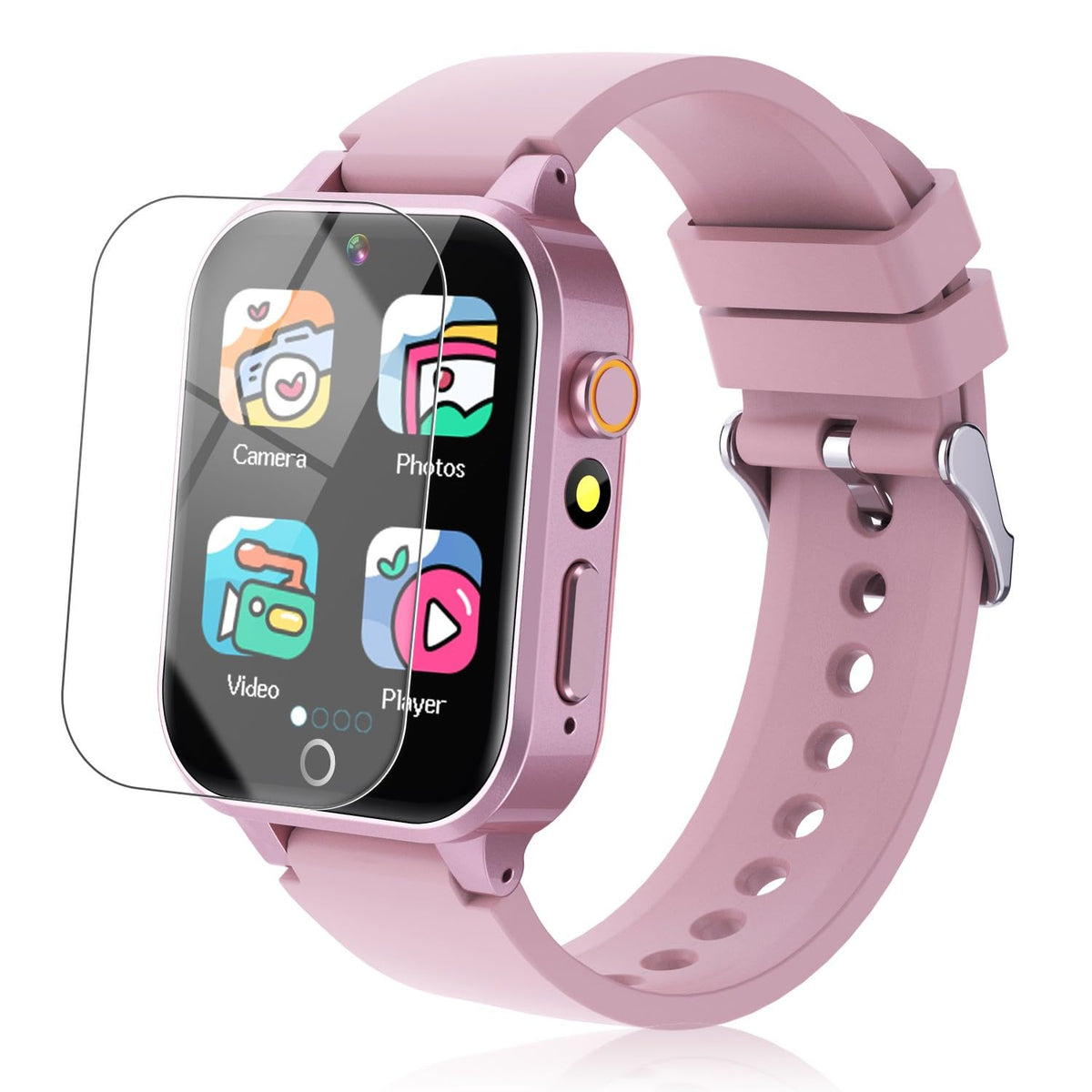 Wiszodet Kids Smart Watch For Girls With 26 Games, Hd Touchscreen Camera Music Player Flashlight Pedometer Audiobook, Birthday G