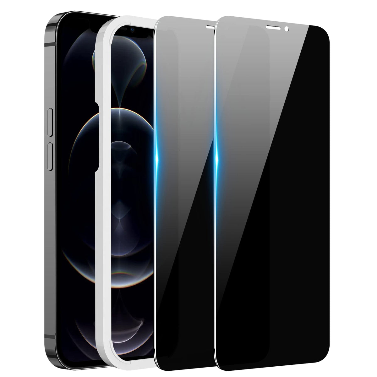 [2 Pack] Privacy Screen Iphone 12 Pro Max Full Edge Coverage Tempered Glass Screen Protector For Iphone 12 Pro Max, Anti Spy, Sh