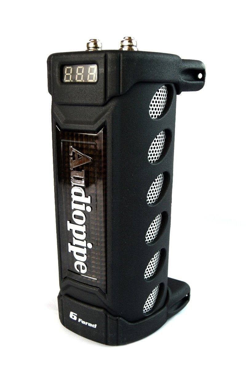 Audiopipe Acap 6000 Car Audio 6 Farad 24 Volt Surge Power Capacitor Kit For Car Stereo Amplifier With Digital Display And Electr