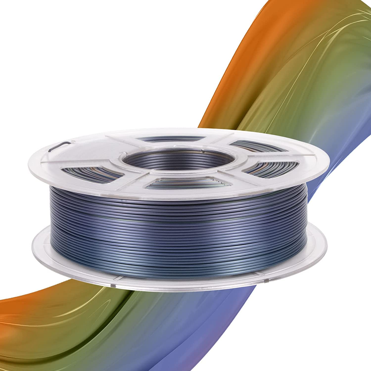 Iemai Rainbow Silk Pla Filament 1.75Mm, High Speed 3D Printer Filament At 30 600Mm/S, Rapid Color Changing Gradient Filament, Me