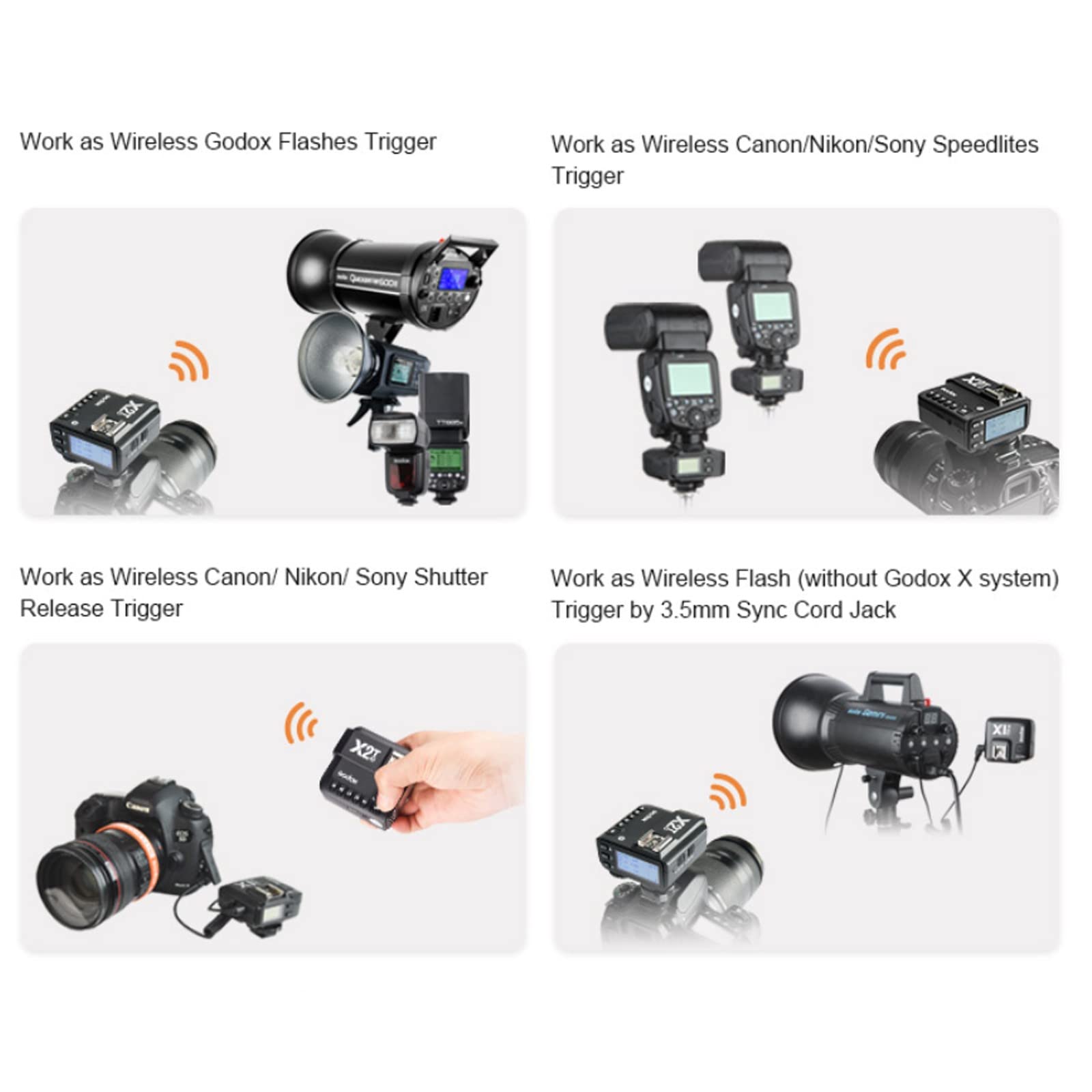 Godox X2T-N Ttl Wireless Flash Trigger For Nikon, Bluetooth Connection Supports Ios/Android App Contoller, 1/8000S Hss, Tcm Func