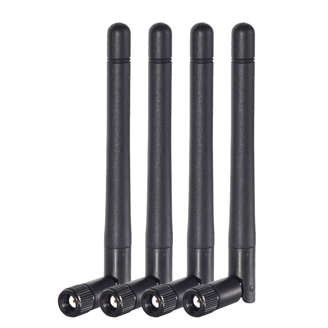 Bingfu Dual Band Wifi 2.4Ghz 5Ghz 5.8Ghz 3Dbi Mimo Rp Sma Male Antenna (4 Pack) For Wifi Router Wireless Network Card Usb Adapte