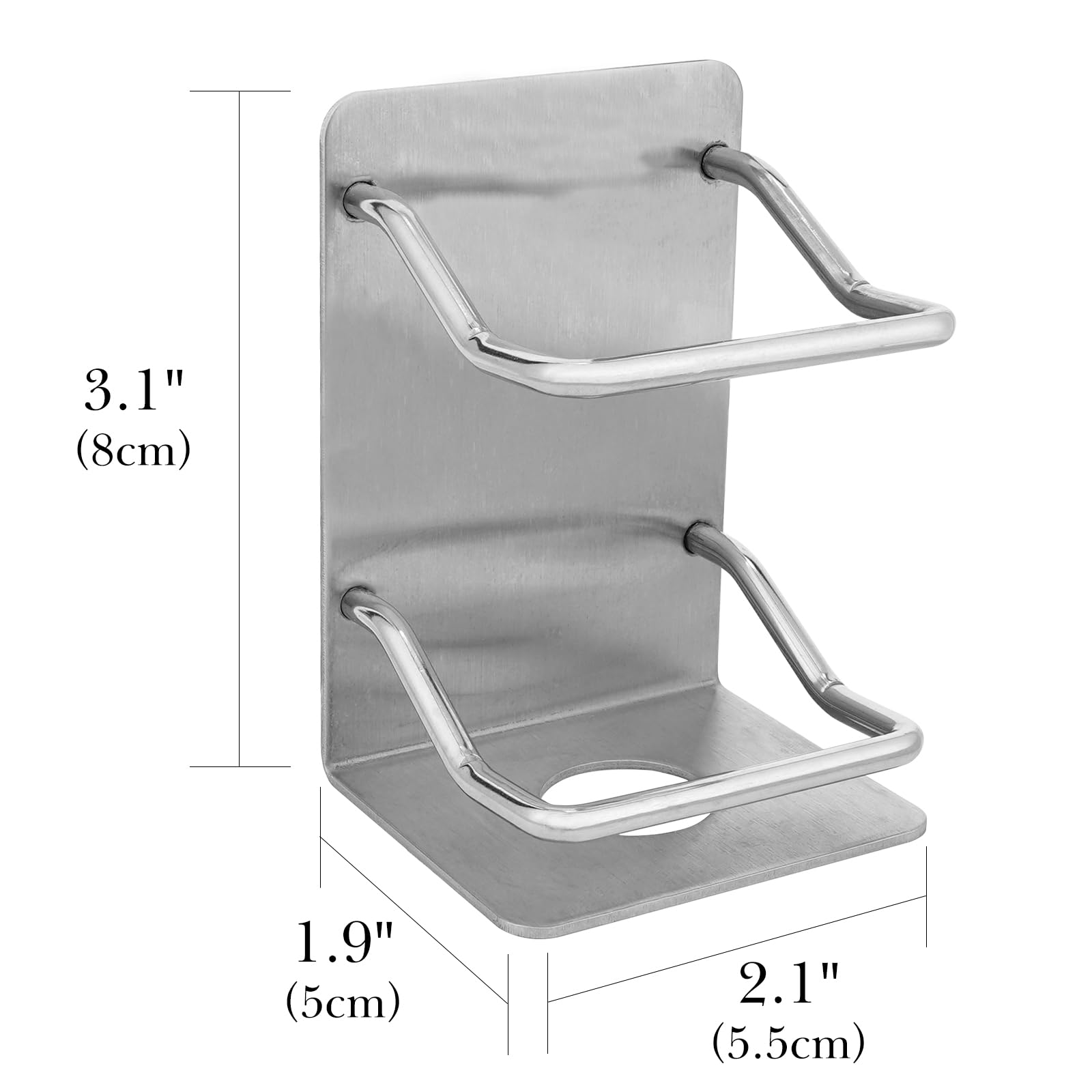 Linkidea 2 Packs Stainless Steel Electric Razor Holder, Mens Electric Shaver Holder For Shower, Bathroom Shaver Organizer Compa