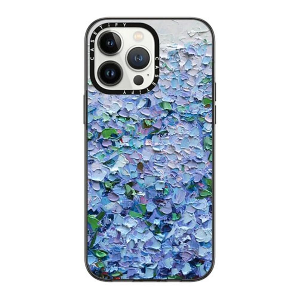 Casetify Compact Iphone 14 Pro Max Case [2X Military Grade Drop Tested / 4Ft Drop Protection]   Nantucket Blue Hydrangeas   Clea