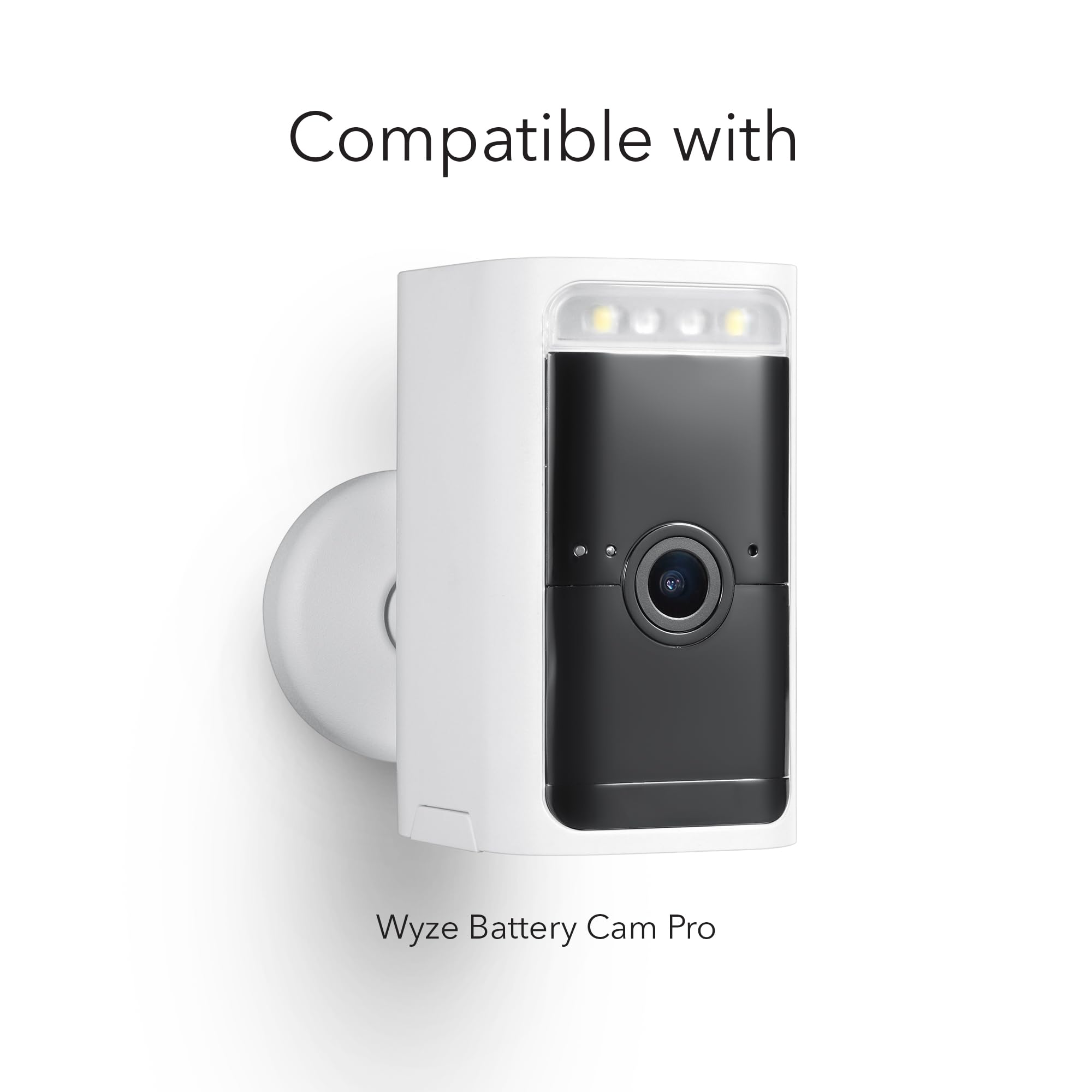 Wasserstein Solar Panel (2W 5V) Compatible With Wyze Cam Pro   Continuous Power For Your Surveillance Camera (White) (Camera Not