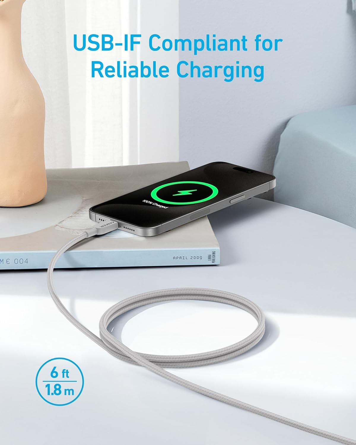 Anker Usb C Charger Cable [2 Pack, 6Ft], 310 Type C Charger Cable Fast Charging, Braided Usb A To Usb C Cable For Samsung Galaxy
