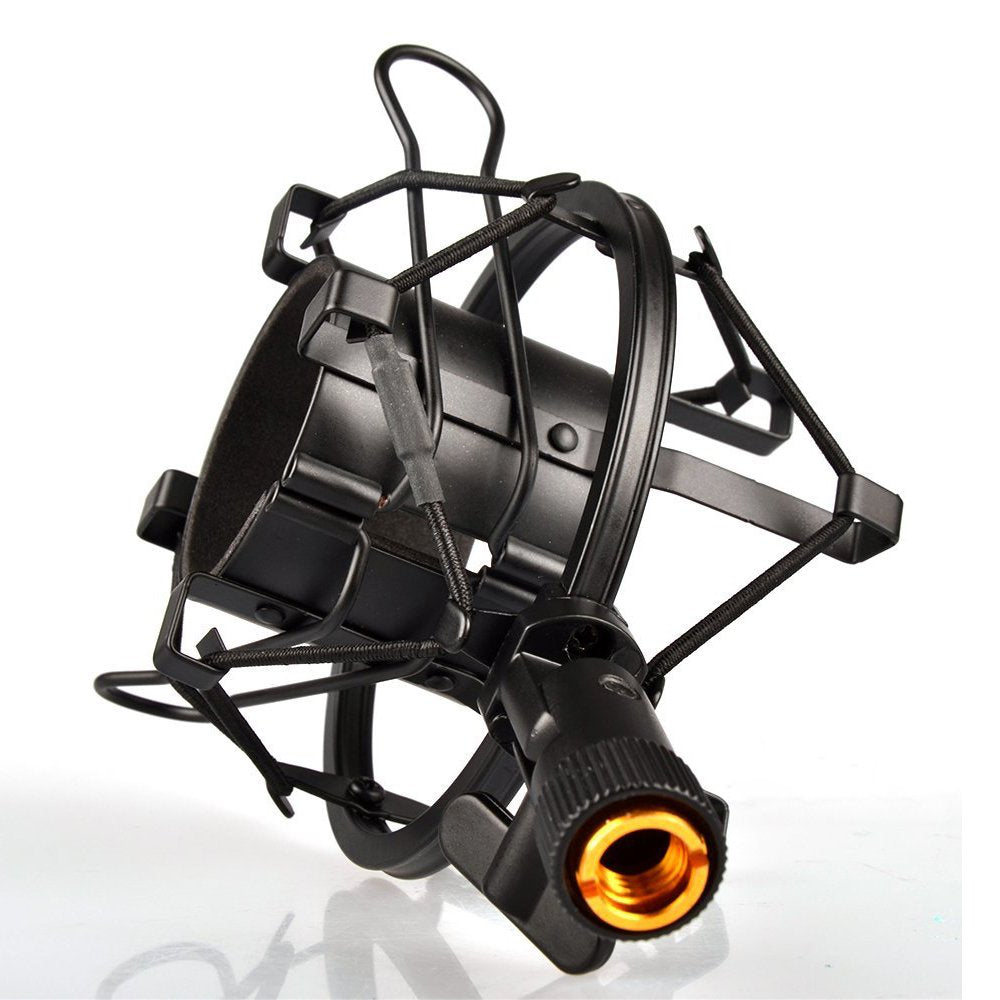 Etubby 42 47Mm Microphone Shock Mount With Metal Screw Adapter, Adjustable Anti Vibration High Isolation Metal Mic Mount Holder