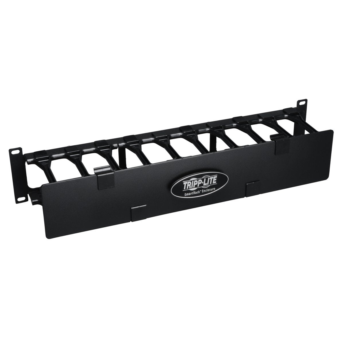 Tripp Lite Rack Enclosure Horizontal Cable Manager Steel With Finger Duct 2Urm Srcableduct2Uhd Black