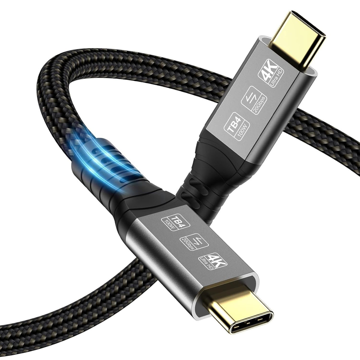Angusplay Long Usb 4 Cable For Thunderbolt 4 Cable 16.4Ft 20Gbps, Usb C Monitor Cable 4K Video Output, 100W Fast Charging Compat