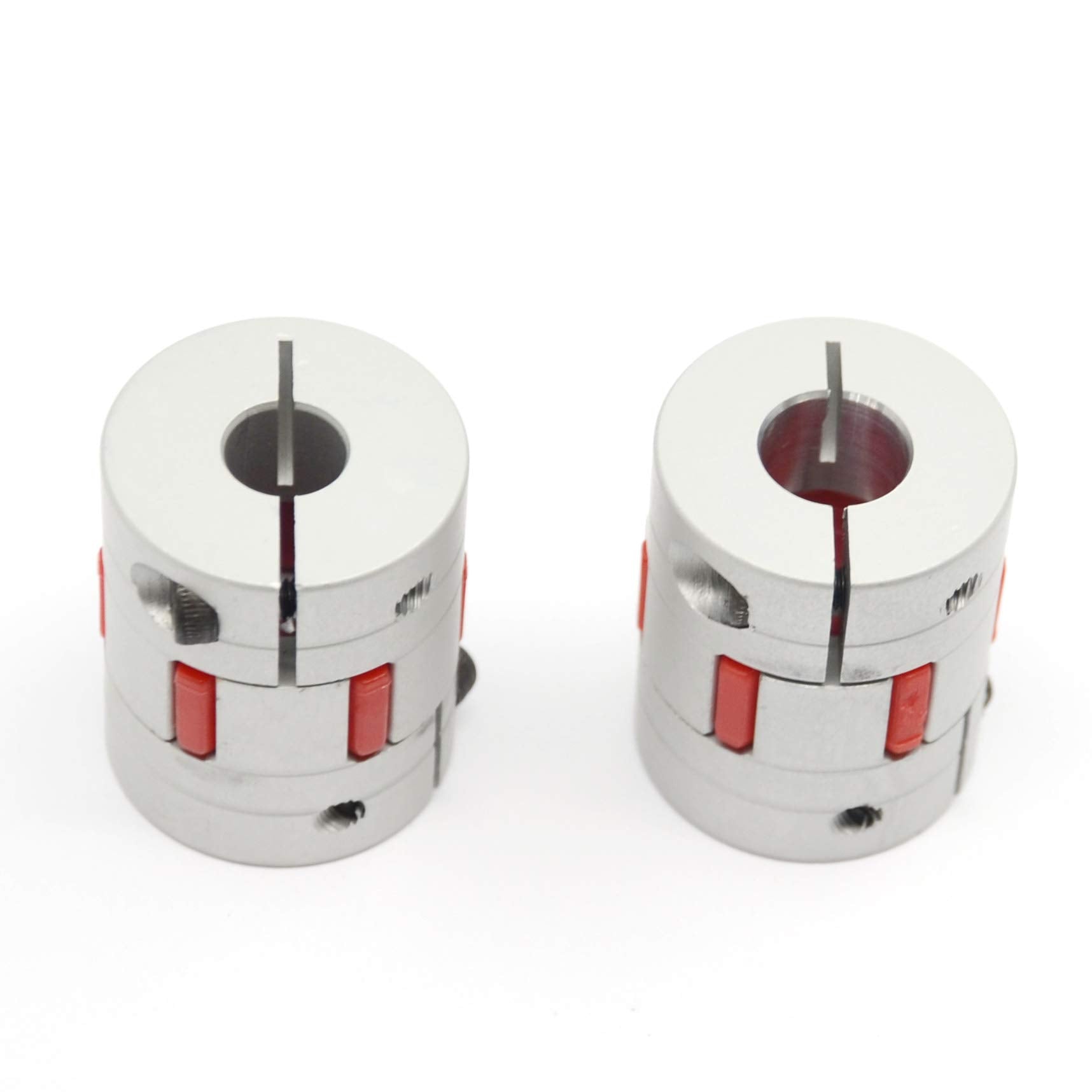 Befenybay 2Pcs 8Mm To 10Mm Aluminium Plum Flexible Shaft Coupling D25 L30 8X10Mm Connector Flexible Coupler For 3D Printer Cnc M