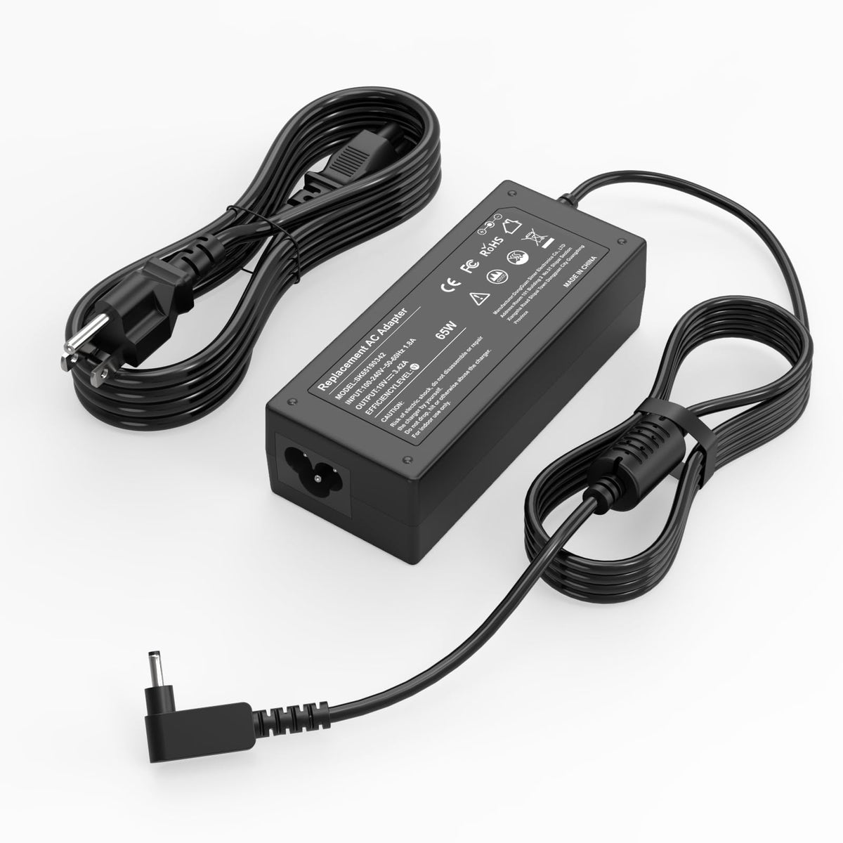 65W Laptop Charger For Acer Chromebook 15 14 13 11 R11 N15Q8, N15Q9, N15Q10, Cb3, Cb5, C720, C720P, C738T, C731, C740; Acer Aspire 3 5, Swift/Spin 1 3 5 Power Supply Cord