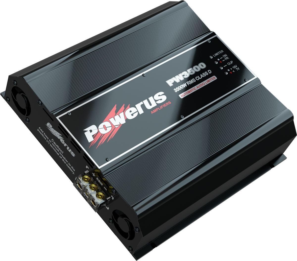 POWERUS3500.05 Car Amplifier Class D Half Ohm 3500 Watts RMS Automatic Audio Limiter Advanced Protection Circuits Mono Amp Speak