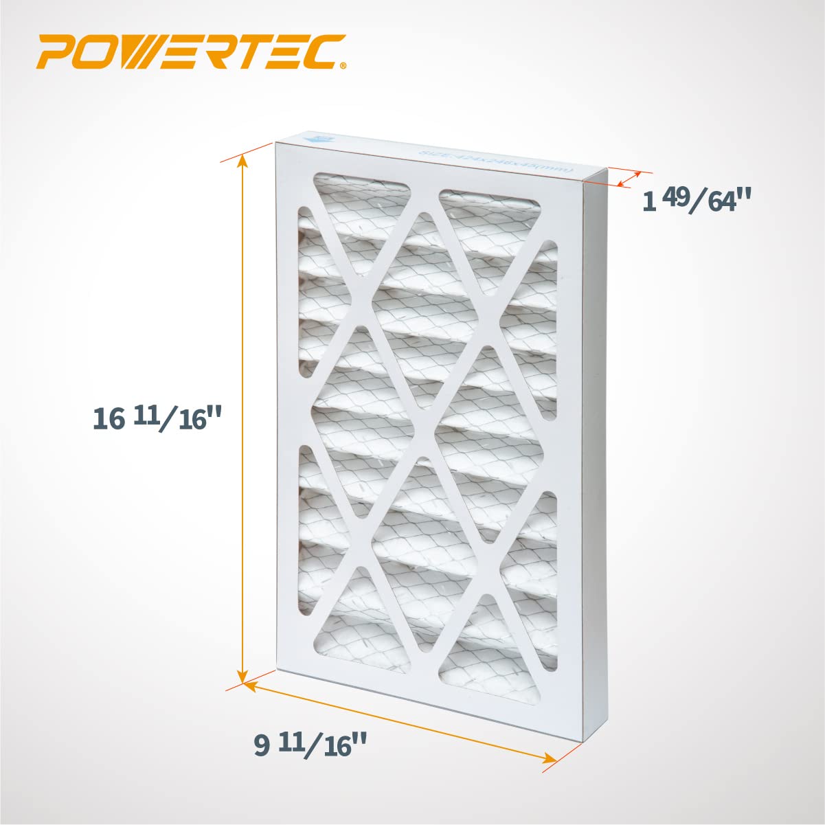 Powertec 5 Micron Outer Filters For Powertec Af4000/Af4001 & Wen 3410 Air Filtration System, Replacement For Wen 90243 027 2 Woo