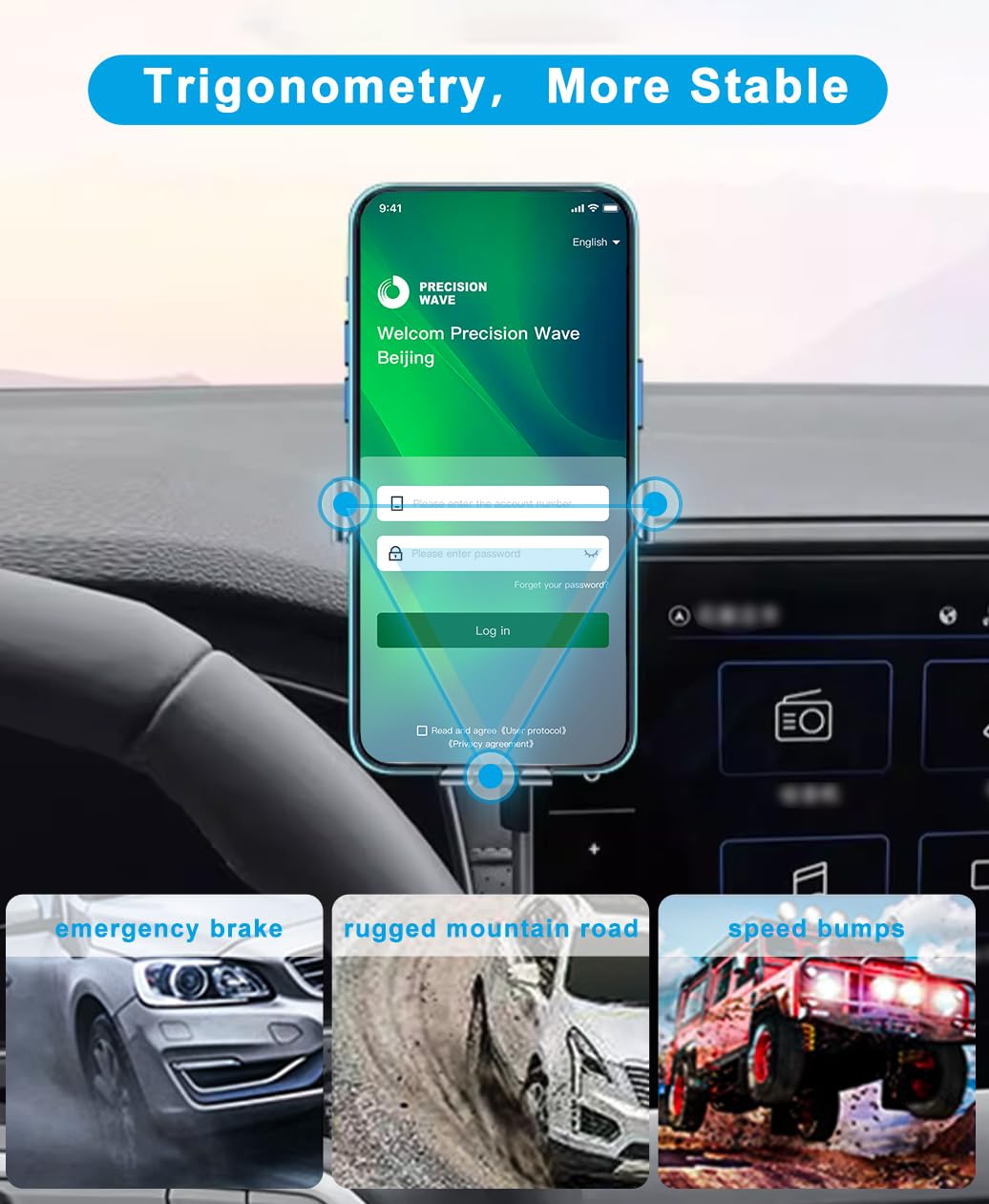 Kephth Car Phone Holder For 2024 2025 Vw/Volkswagen Atlas/Altas Cross Sport Accessories Dash Mount Cell Phone Holder For Most Sm