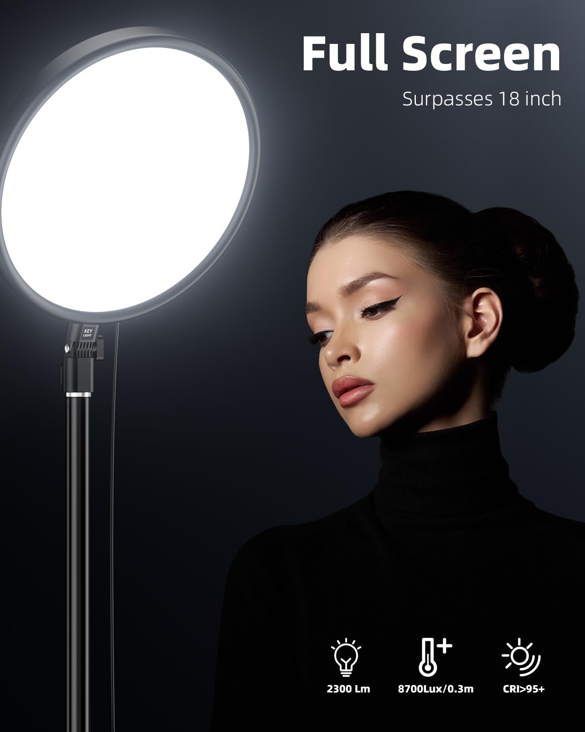 Large Ring Light Kit, Weilisi 6500K Professional Full Screen Big Ring Light With Stand And Phone Holder, 64'' Tall Ring Light Wi