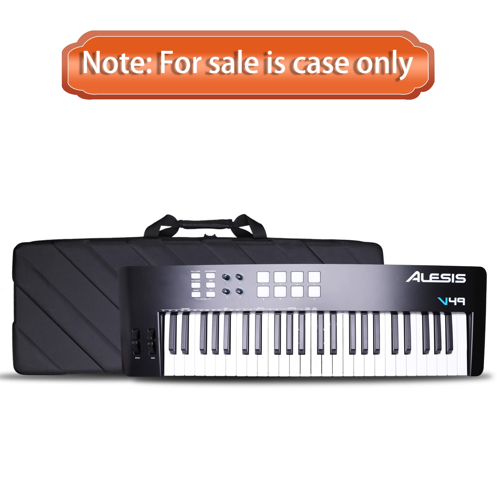 Ltgem Controller Case For Alesis V49 Mkii Usb Midi Keyboard Controller, Hard Storage Travel Protective Carrying Bag