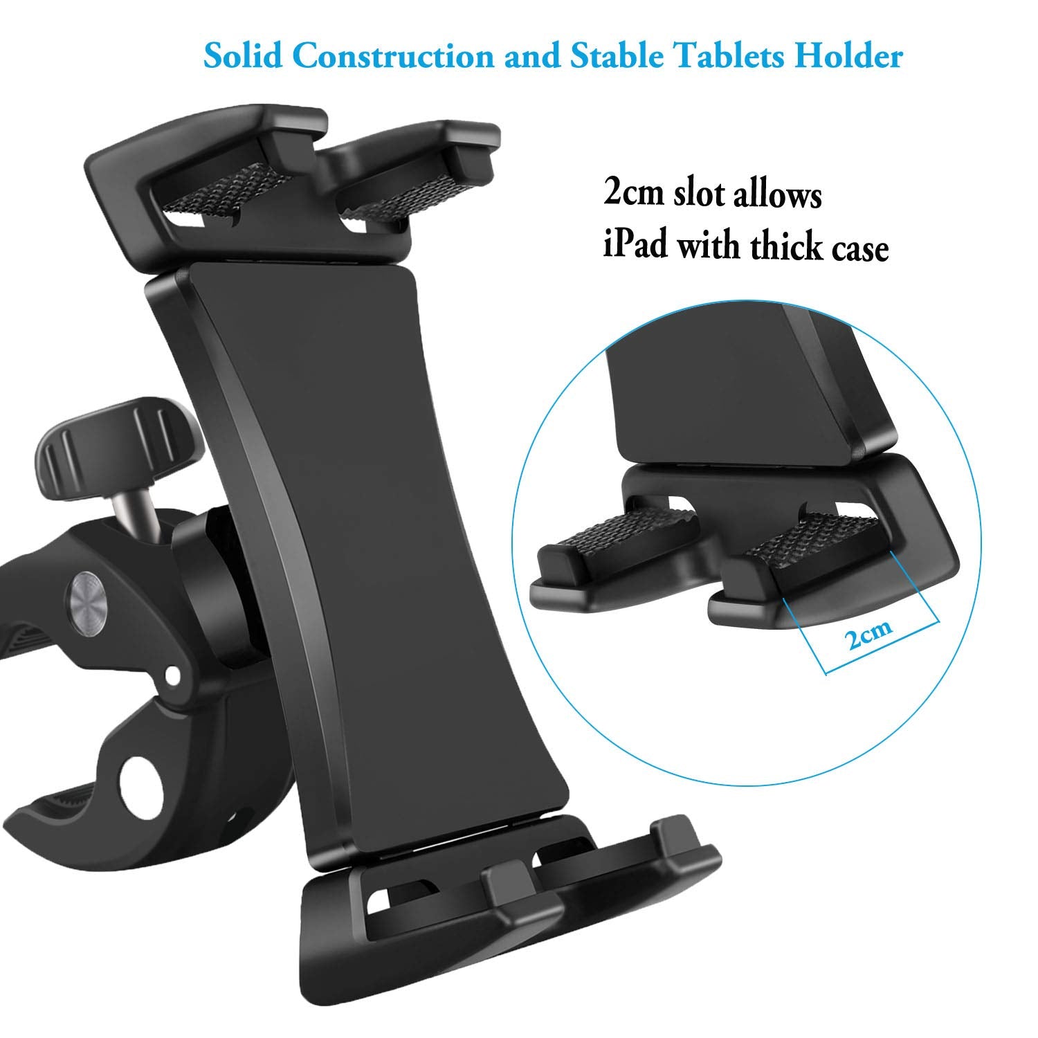 Microphone Music Stand Tablet Smartphone Holder Mount Heavy Duty 360 Degree Swivel Clamp Compatible With 3.5 To 13.5In Phone Tab